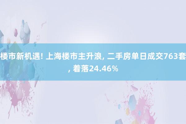 楼市新机遇! 上海楼市主升浪, 二手房单日成交763套, 着落24.46%